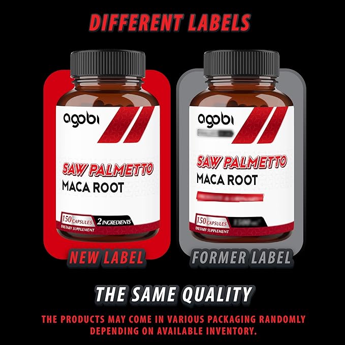 agobi Saw Palmetto Supplement with Maca Root - High Extract Support for Hair Health, Restful Mood, Immune System & Energy Production - 150 Veggie Capsules