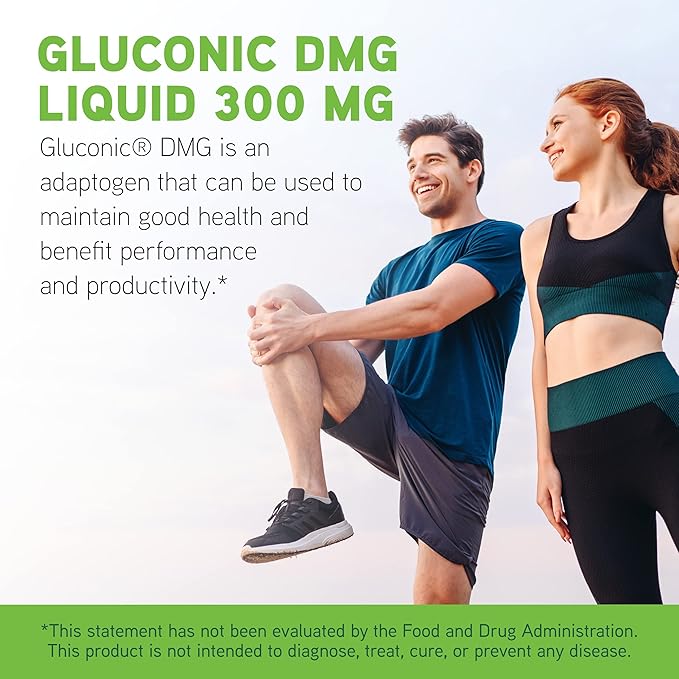 DAVINCI Labs Gluconic DMG Liquid 300mg - Helps Support Immune System, Muscle Function, Heart Health & Brain Health* - 2 fl oz (60 Servings)