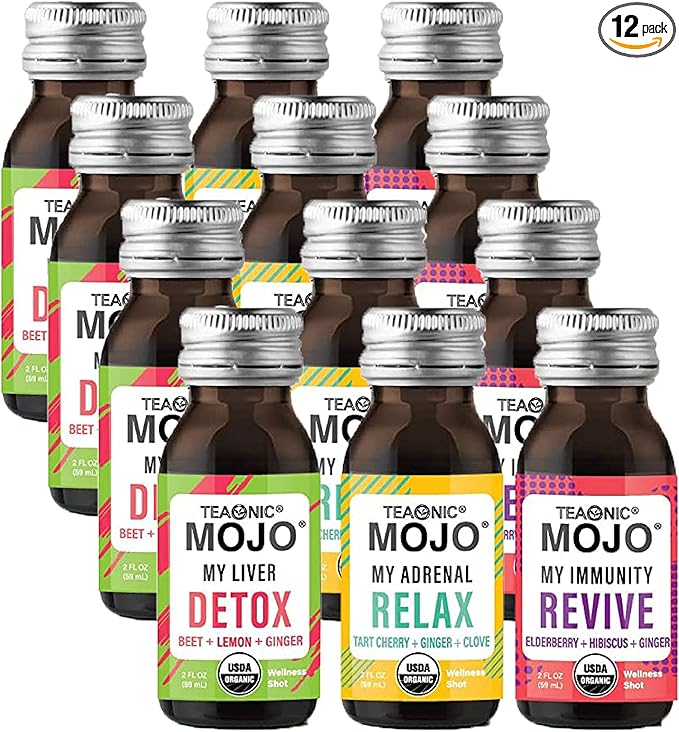 TEAONIC Wellness Shots 12 Pack, 2 Fl.