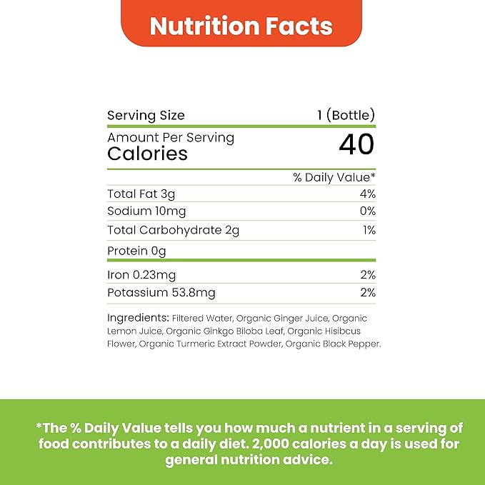 TEAONIC My Brain Mojo: Focus Wellness Shots 12 Bottles 2 Fl