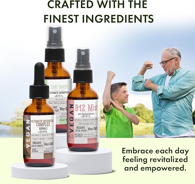 Cognitive Wellness Bundle Liquid Vitamin Trio: B12, Lions 360 Days