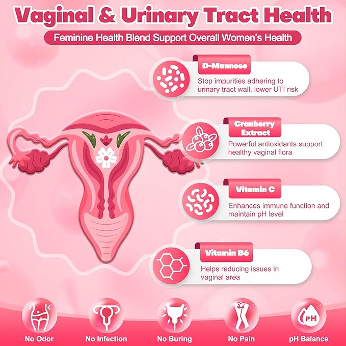 Probiotics for Women 100 Billion CFUs Probiotic and Prebiotics with Digestive Enzymes for Gut Health, Vaginal Probiotics with Cranberry and D-Mannose for Urinary Tract Health, pH Balance, 88 Capsules