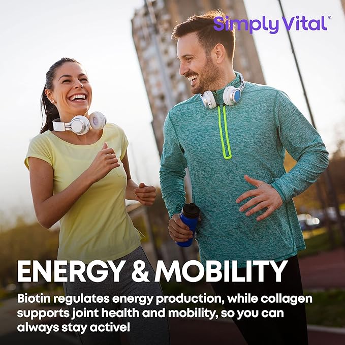 SIMPLY VITAL Liquid Collagen & Biotin 10000 mcg 20000 mcg 99% Absorption