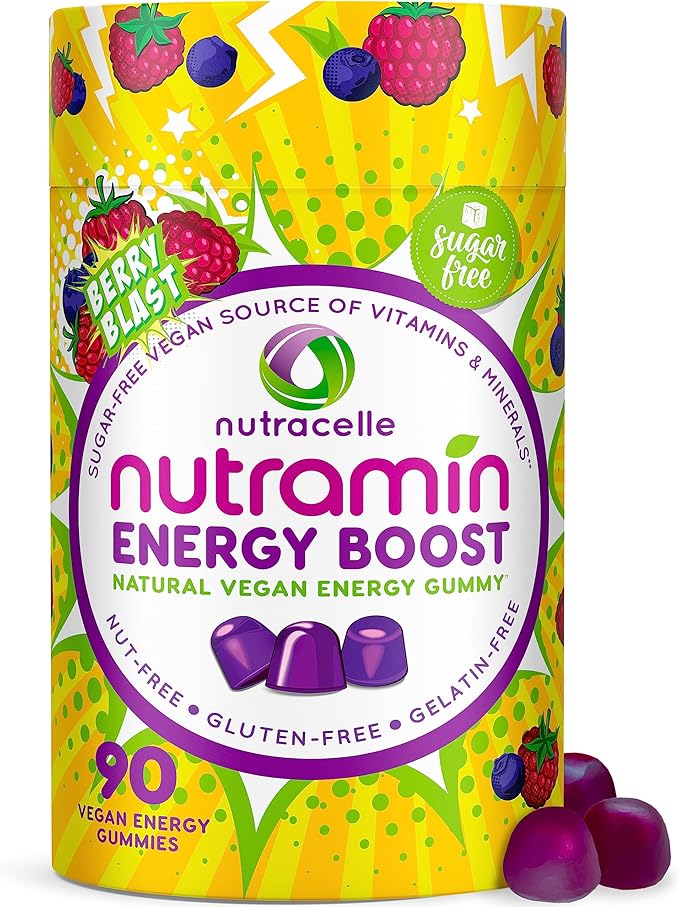 NUTRAMIN Energy Boost Vitamin Gummy B12, Green 90 ct