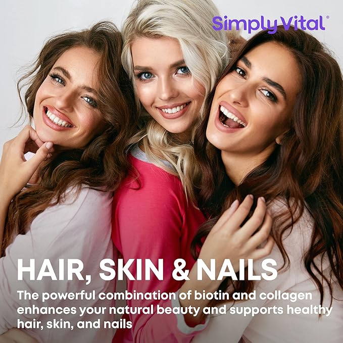 SIMPLY VITAL Liquid Collagen & Biotin 10000 mcg 20000 mcg 99% Absorption