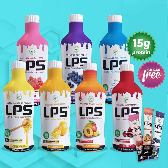 Sugar-Free Liquid Collagen & Whey Protein Supplement