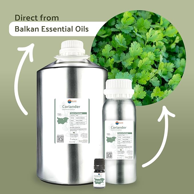 Coriander Essential Oil - Direct from Balkan Essential Oils - Pure Aromatherapy Diffuser Oils Scents | 100% Pure Therapeutic Grade (5ml)