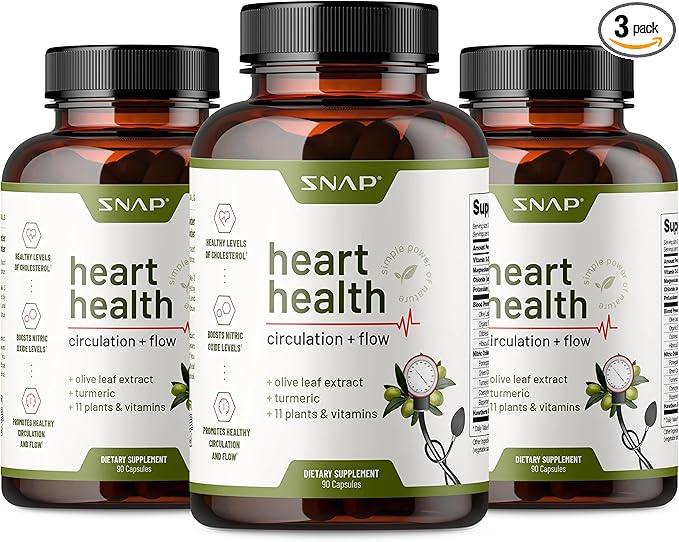 Snap Supplements Heart Health Supplements and 270 Capsules