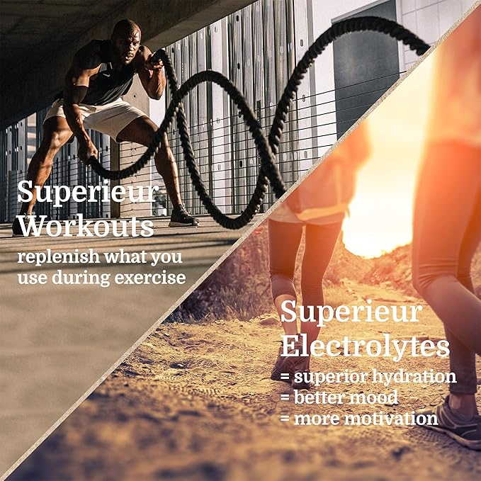 Superieur Electrolytes–Plant Based Electrolyte Supplement w/Sea (70 Servings)