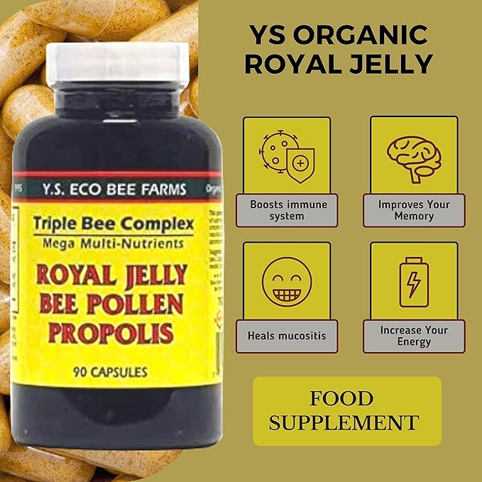 YS Organics Triple Bee Complex, Royal 90 Capsules