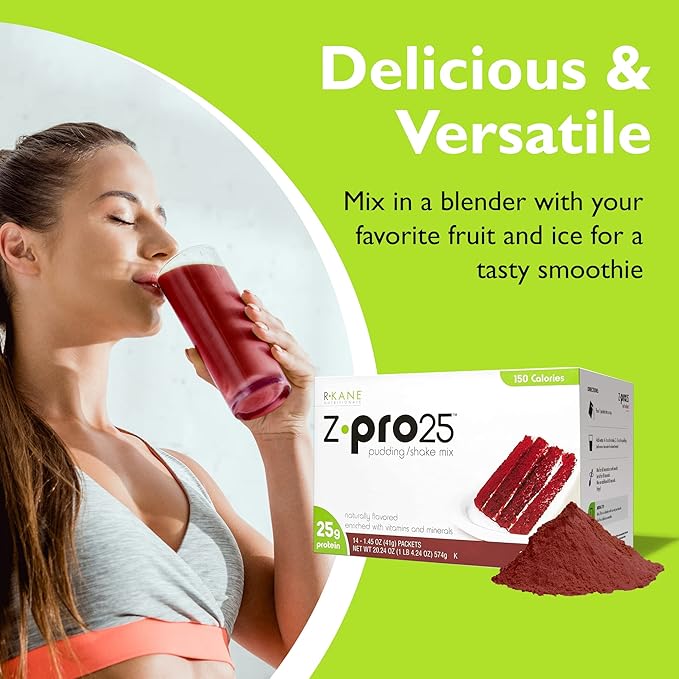Z-Pro Red Velvet Protein Drink Mix 25g Protein 14 Packets