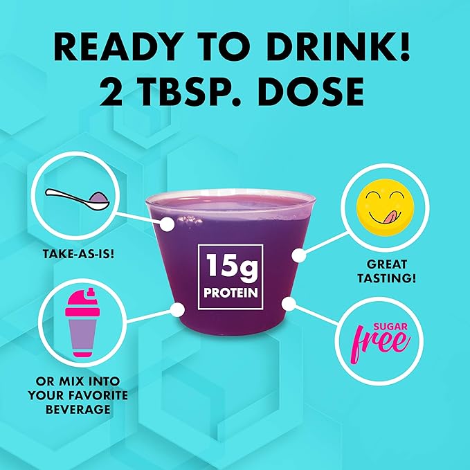 Sugar-Free Liquid Collagen & Whey Protein Supplement