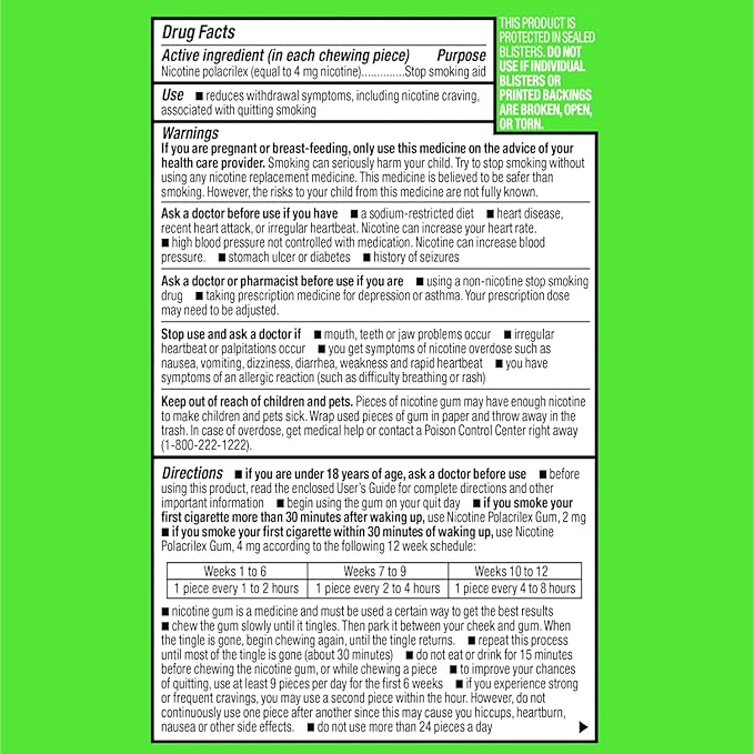 Blip NRT Nicotine Gum 4mg Fruit (20 Count)