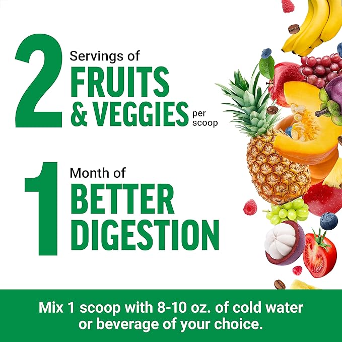 Force Factor Smarter Greens Superfoods + Digestion Powder, 3-Pack, Greens Powder with 2 Billion Probiotics, Digestive Enzymes, and Antioxidants to Detox, Cleanse, and Support Immunity, 90 Servings