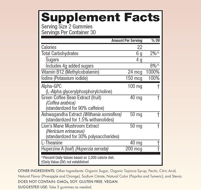 Winged Rise Up Gummies B12 for (30 Servings)