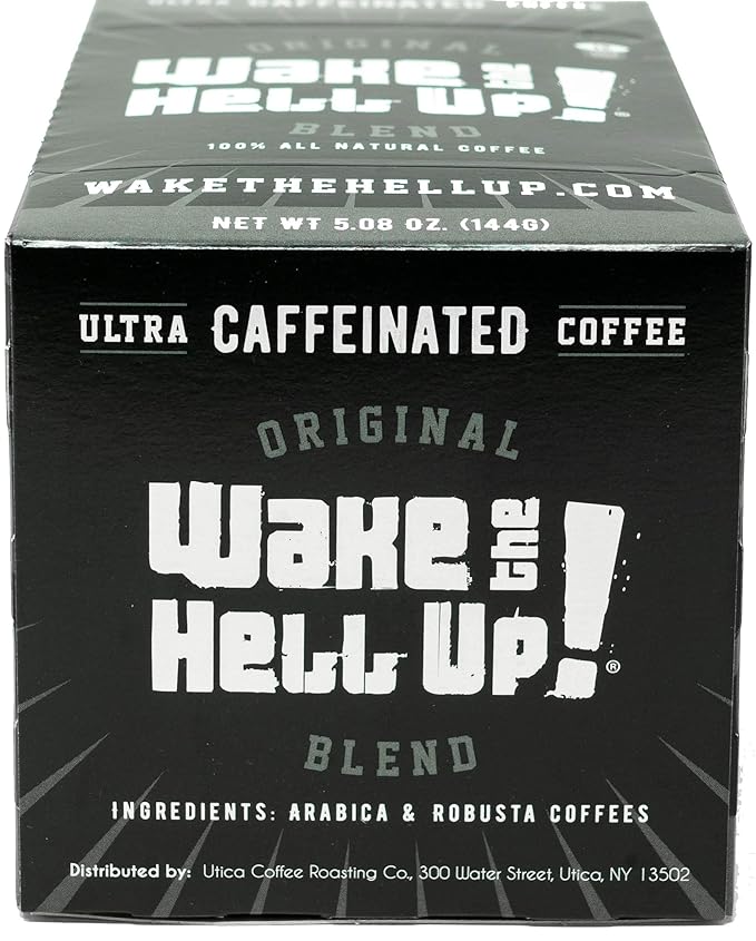 Wake The Hell Up! Ultra-Caffeinated Dark Roast Single Serve Coffee Pods | 12 CT, 2.0 Compatible