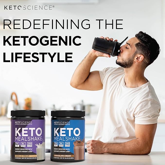 Keto Science Ketogenic Meal Shake Chocolate (14 servings), 20.49 Oz