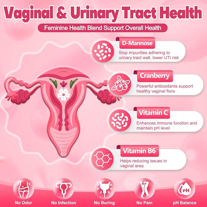 Probiotics for Women 100 Billion CFUs Probiotic and Prebiotics with Digestive Enzymes for Gut Health, Vaginal Probiotics with Cranberry and D-Mannose for Urinary Tract Health, pH Balance, 90 Capsules
