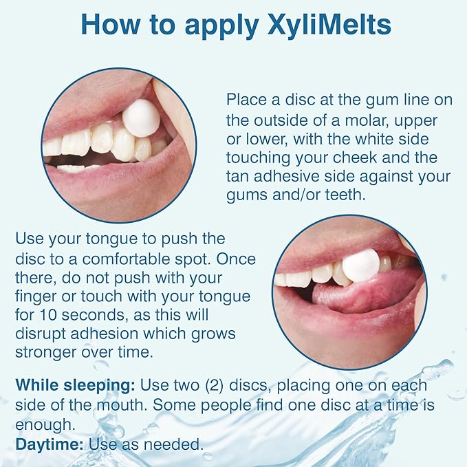 OraCoat XyliMelts Dry Mouth Relief Moisturizing Stick-On-Melts with Xylitol, 230 Count, Mild Mint, Helps Stimulate Saliva for Dry Mouth, Non-Acidic, Day & Night Use, Time Release for Up to 8-Hour