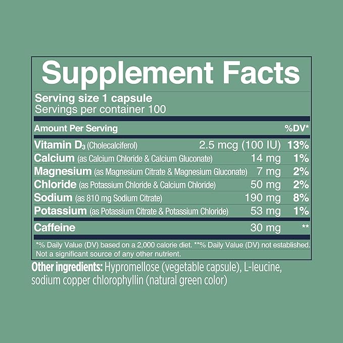 SaltStick Electrolytes with Caffeine D3 - 100 Count