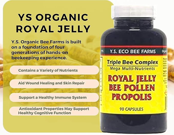 YS Organics Triple Bee Complex, Royal 90 Capsules