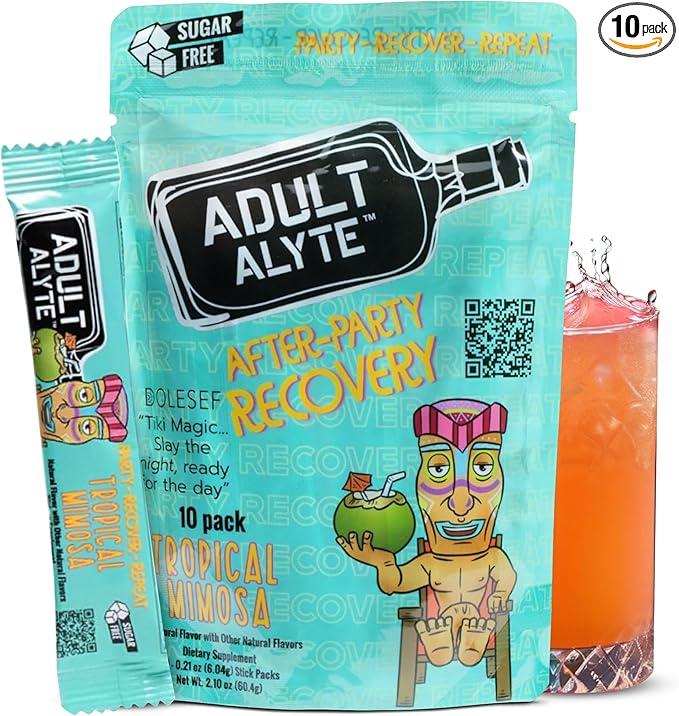 After Alcohol Aid Wellness Vitamins I Restore Better Mornings I Dihydromyricetin DHM & B Vitamins Complex I Antioxidants Supplement and Liver Support I 10 Powder Stick Drink Packets I Unicorn Candy