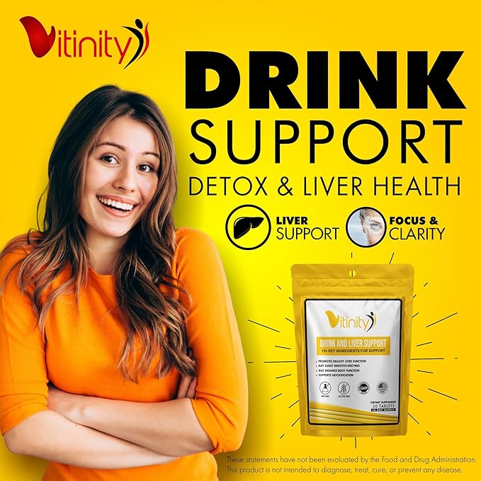 Anti Drink Support Supplement-15+Key Ingredients for Craving Support,Liver Health,Kudzu, Milk Thistle,Holy Basil,DHM,All Natural Cleanse,Gradual Reduction,Nutrient Replenisher Tablets(60 Days)