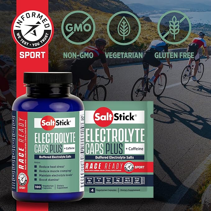 SaltStick Electrolytes with Caffeine D3 - 100 Count