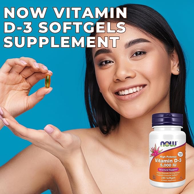 Worldwide Nutrition Now Supplements Vitamin D3 5000 IU 240 Count