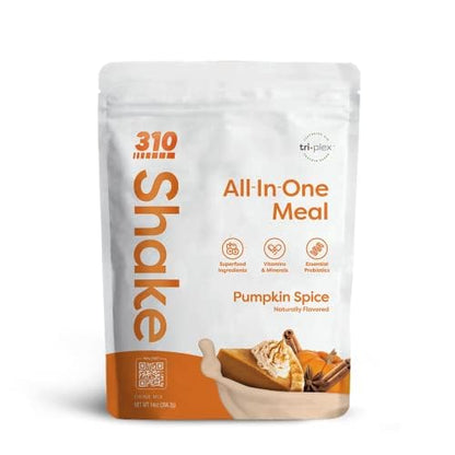 310 Nutrition - Vegan Organic Plant Powder and Meal Replacement Shake - Gluten, Dairy, and Soy Free - Keto and Paleo Friendly - 0 Grams of Sugar - Pumpkin Spice - 14 Servings
