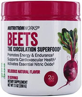 Nutrition Works Beets Superfood Powder Drink Mix for Energy and Endurance, 7.1 Oz.