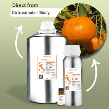 Orange Essential Oil - Direct from Citrusmade in Sicily- Pure Essential Oils for Diffusers and Aromatherapy - 100% Pure Therapeutic Grade (25LBS)