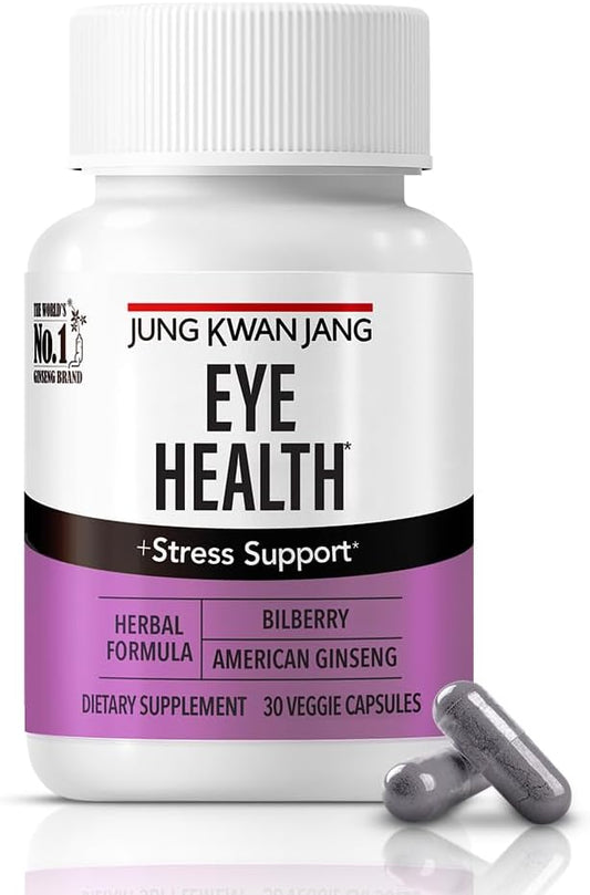 JungKwanJang Eye Health Support with Bilberry (166mg) and (143mg) for 30 Capsules