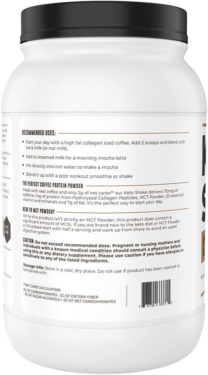 Keto Breakfast Shake Meal Replacement, 2lb