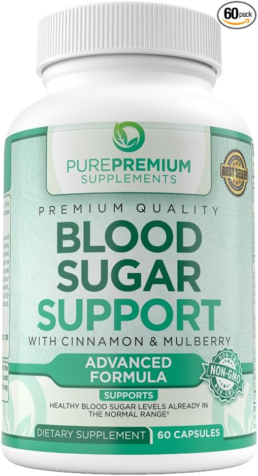 PurePremium Normal Blood Sugar Support Supplement-Cinnamon E-60 Count