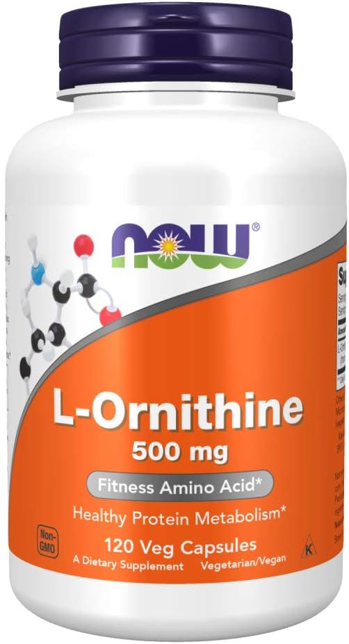 NOW Supplements, L-Ornithine (L-Ornithine Hydrochloride) 500 120 Veg