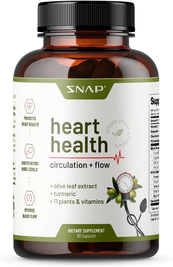 Snap Supplements Heart Health Supplements and 90 Capsules