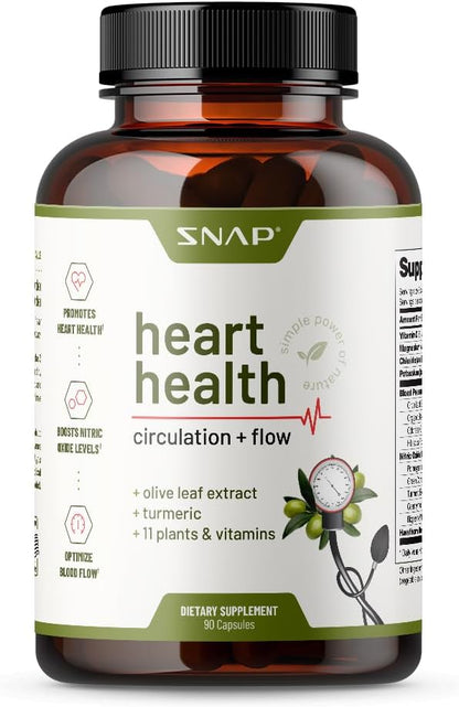 Snap Supplements Heart Health Supplements and 90 Capsules