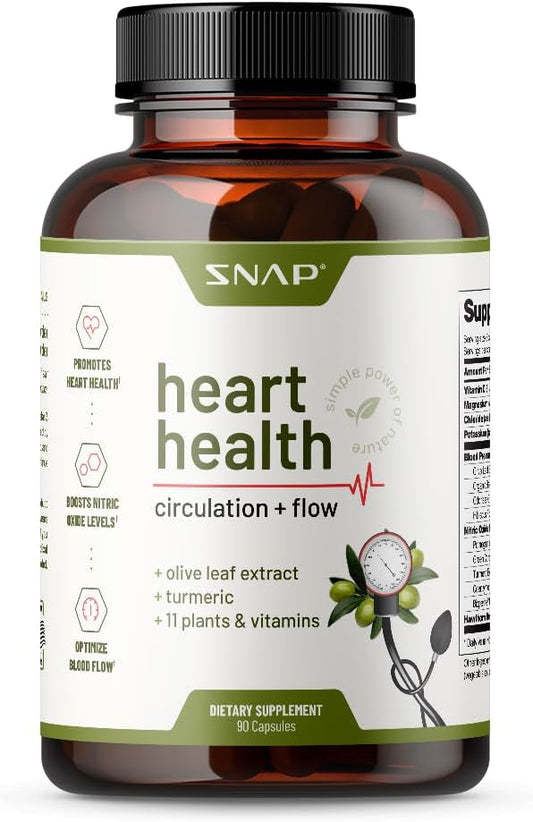 Snap Supplements Heart Health Supplements and 90 Capsules
