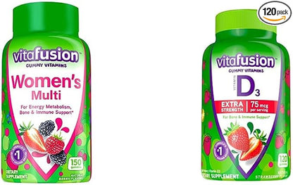 Vitafusion Women's Multivitamin Gummies (150 Count) D3 Gummy (120 Count)