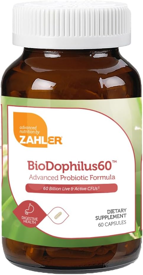 Zahler BioDophilus High Potency Probiotic Formula 60 Billion 60 Capsules