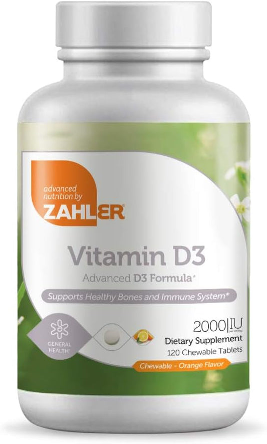 Zahler VITAMIN D3 CHEWABLE 2000IU, an 120 Great