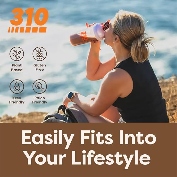 310 Nutrition All-In-One Meal Replacement Shake - Fiber-Rich Vegan Superfood Blend with Natural Sweeteners - Low Carb, Keto & Paleo Friendly, Gluten-Free, 26 Essential Vitamins & Minerals, Chocolate Bliss, 28 Servings