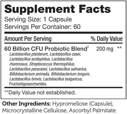 Zahler BioDophilus High Potency Probiotic Formula 60 Billion 60 Capsules