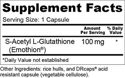 Wellness Resources Glutathione Ultra with Emothion (100mg, 90 90 Capsules)