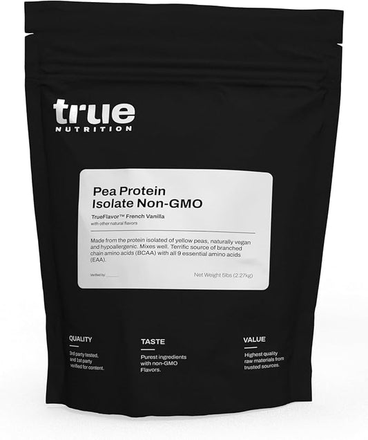 True Nutrition Pea Protein Powder Isolate 25g Non-GMO 5LB