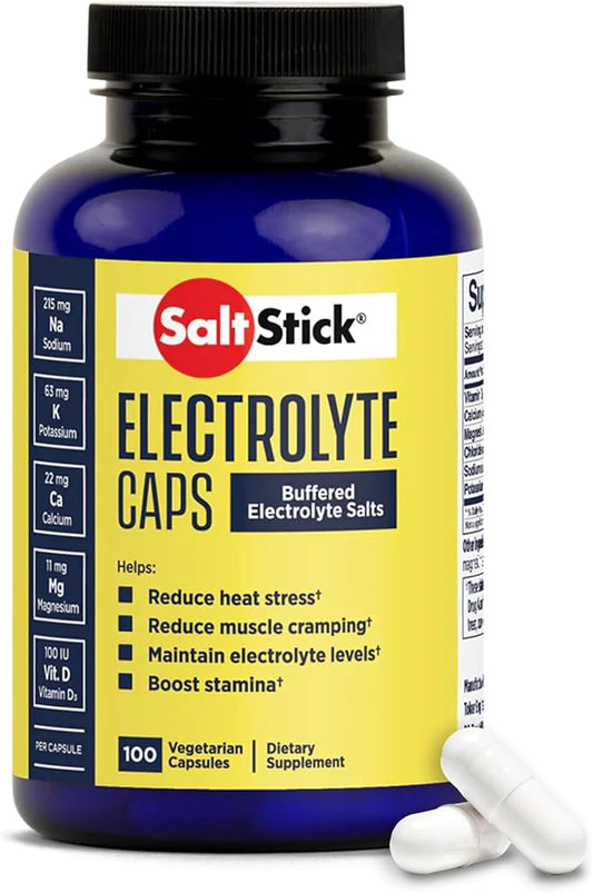 SaltStick Electrolyte Capsules with Vitamin D 100 Count