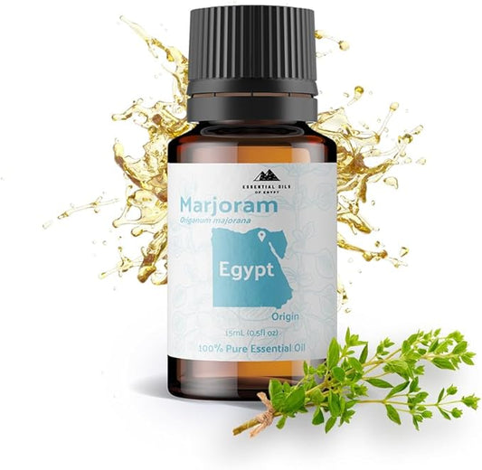 Marjoram Essential Oil - Direct from Essential Oils of Egypt- Pure Essential Oils as Scented Oils for Home or Essential Oils for Candles| 100% Pure Therapeutic Grade (15ml)