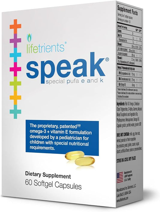 – Speak Softgels – 60 Softgels Omega-3, Vitamin