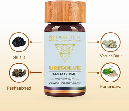 Urisolve Kidney Care Herbal Supplement 100% Vegan 80 Tablets